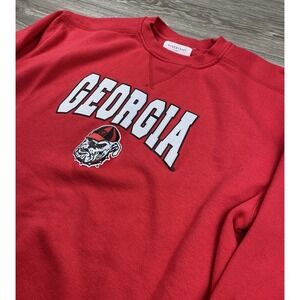 Boxercraft Men's NCAA Georgia Bulldogs Pullover Logo Sweater‎ Red Size Large